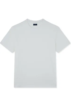 Paul & Shark Tops, Heren, Wit, L, Katoen, Katoenen Jersey T-shirt met Borduurwerk
