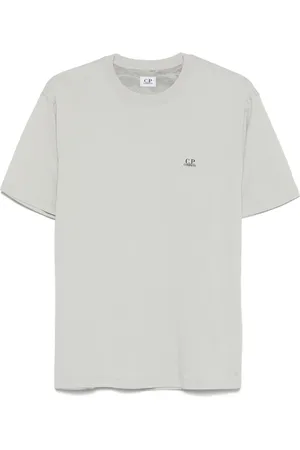 C.P. Company Tops, Heren, Grijs, L, Blauwe Vos T-shirts voor Mannen