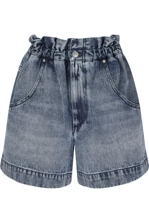 Isabel Marant Korte broeken, Dames, Blauw, S, Denim, Lichtblauwe Denim Titea Shorts