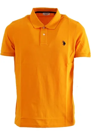 U.S. Polo Assn. Tops, Heren, Oranje, L, Katoen, Casual Logo Sport Polo Shirt