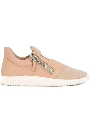 Giuseppe Zanotti Schoenen, Dames, Roze, 36 EU, Roze & Paarse Logo Placca Schoenen