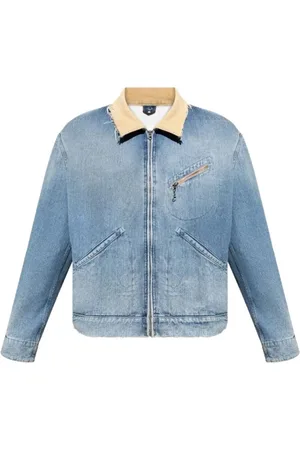 Maison Margiela Jassen, Heren, Blauw, XL, Denim, Blauwe Denim Bomberjack