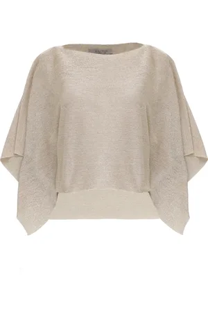 D.EXTERIOR Truien, Dames, , S, Gouden Lurex Cape Gebreide Kleding