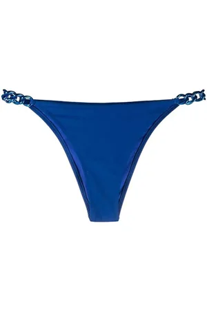 Moschino Badkleding, Dames, Blauw, L, Polyester, Blauwe Polyester Bikini Onderkant