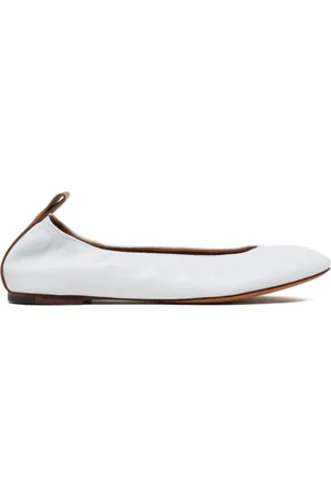 Lanvin Schoenen, Dames, Wit, 39 EU, Leer, Witte Ballerina Schoenen