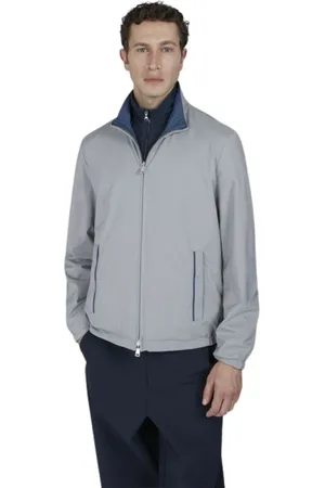 Paul & Shark Jassen, Heren, Grijs, XL, Polyester, Luxe Omkeerbare Platinum Jas