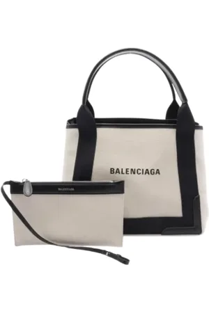 Balenciaga Pre-owned, Dames, Wit, ONE Size, Katoen, Pre-owned Cotton balenciaga-bags