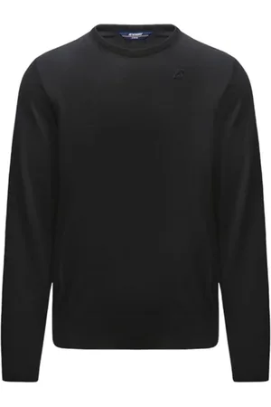 K-Way Truien, Heren, Zwart, M, Wol, Merino Wol Trui Lange Mouw