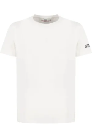 GCDS Tops, Heren, Wit, 2Xl, Katoen, Essentials Jersey Wit Logo T-shirt
