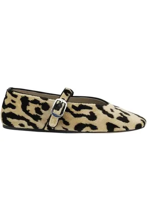 Le Monde Beryl Schoenen, Dames, Veelkleurig, 39 EU, Luipaardprint Ballerina met Verstelbare Band