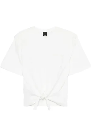 Pinko Tops, Dames, Wit, S, Katoen, Geborduurde Katoenen Buitenkant Jas