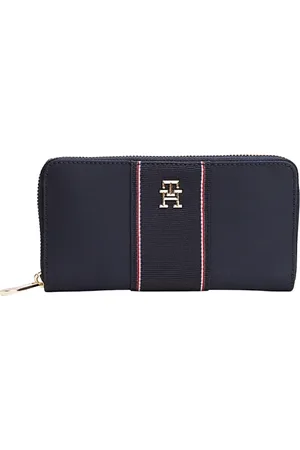 Tommy Hilfiger Accessoires, Dames, Blauw, ONE Size, Nylon, Sportieve ritsportemonnee met iconisch detail