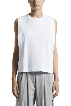 PESERICO SIGN Tops, Dames, Wit, S, Katoen, Bi-elastisch katoenen jersey t-shirt