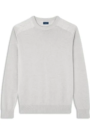 Paul & Shark Truien, Heren, Grijs, L, Katoen, Fresco Katoen Linnen Sweater