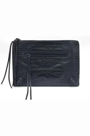 Balenciaga Pre-owned, Dames, Zwart, ONE Size, Pre-owned Leather clutches