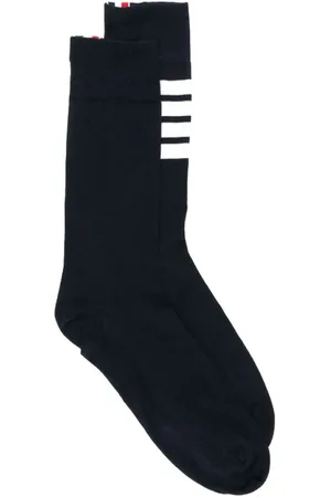 Thom Browne Ondergoed, Heren, Blauw, ONE Size, Blauwe Mid Calf Sokken