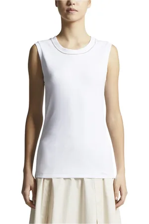 PESERICO SIGN Truien, Dames, Wit, 2Xs, Micro rib stretch jersey top