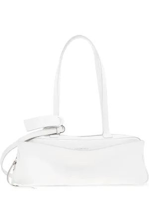 Balenciaga Tassen, Dames, Wit, ONE Size, Leer, Schoudertas Carrie Small