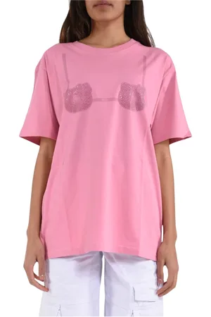 GCDS Tops, Dames, Roze, S, Katoen, Boxy T-shirt met Hello Kitty-print