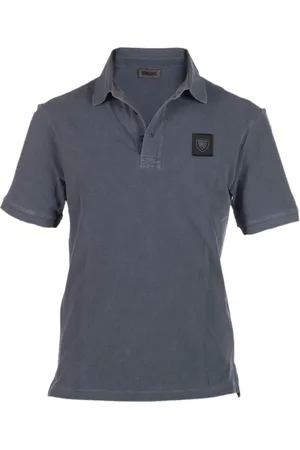 Blauer Tops, Heren, Grijs, S, Katoen, Grijze Katoenen Piqué Polo Shirt Logo