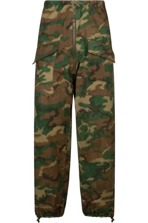 Givenchy Broeken, Heren, Veelkleurig, S, Katoen, Camouflage Cargo Broek
