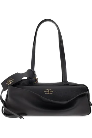 Balenciaga Tassen, Dames, Zwart, ONE Size, Leer, Schoudertas Carrie Small