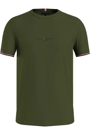 Tommy Hilfiger Tops, Heren, Groen, S, Stijlvolle T-shirts en Polos
