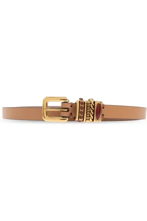 Etro Accessoires, Dames, Bruin, 85 CM, Leer, Leren riem