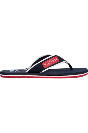 Tommy Hilfiger Schoenen, Heren, Blauw, 45 EU, Polyester, Patch Beach Sandal