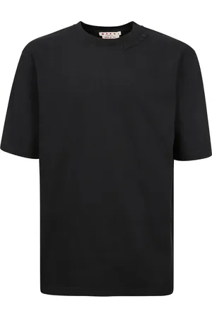 Marni Tops, Heren, Zwart, M, Logo Applique T-shirt