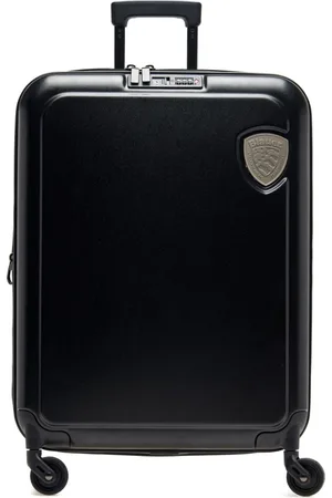 Blauer Koffers, Dames, Zwart, ONE Size, Zwarte Synthetische Cabine Trolley met Logo