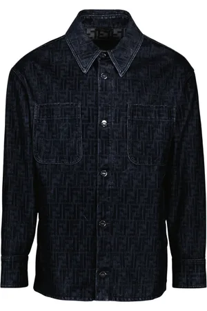 Fendi Overhemden, Heren, Blauw, M, Denim, Denim Overhemd Herfst-Winter Collectie
