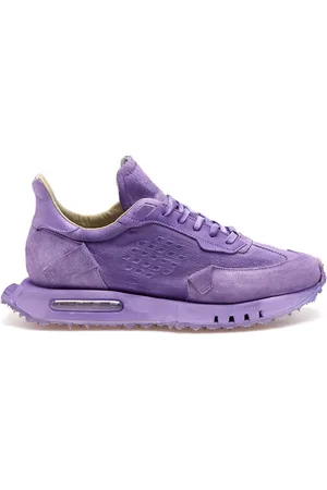 BE POSITIVE Schoenen, Heren, Paars, 45 EU, Leer, Space Race Sneakers in Viola Tinto