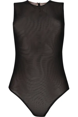 BLANCA Tops, Dames, Zwart, M, Tule, Zwarte Doorschijnende Tule Trui