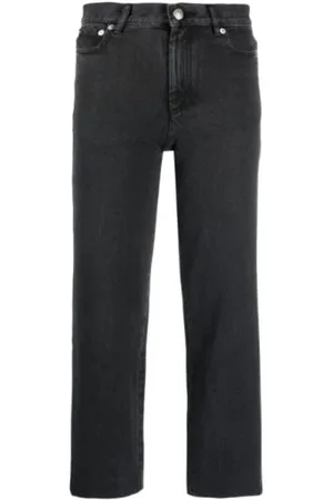 A.P.C. Jeans, Dames, Zwart, W27, Nieuwe Sailor Jeans Gewassen Zwart