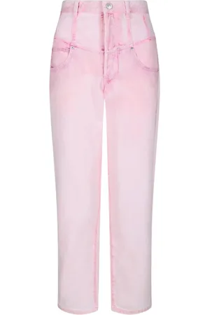 Isabel Marant Jeans, Dames, Roze, S, Katoen, Lichtroze Tapered Leg Jeans
