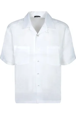 HERNO Overhemden, Heren, Wit, L, Linnen, Witte T-shirts & Polo