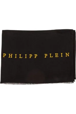 Philipp Plein Accessoires, Heren, Zwart, ONE Size, Tijdloze Zwarte Viscose Sjaal