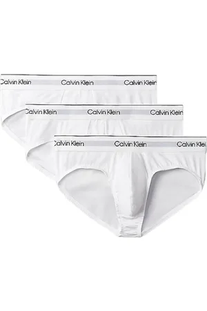 Calvin Klein Ondergoed, Heren, Wit, S, Katoen, Iconische alledaagse ondergoed slips