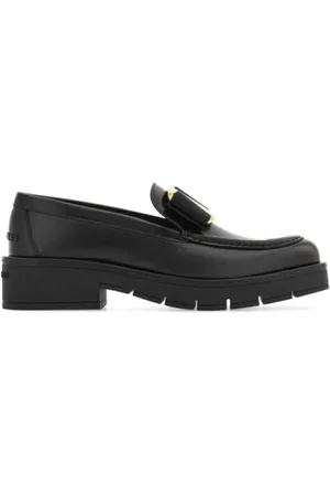 Salvatore Ferragamo Schoenen, Dames, Zwart, 39 1/2 EU, Platte schoenen voor vrouwen