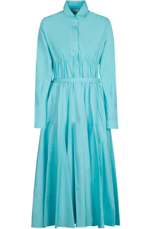 Patou Kleedjes, Dames, Groen, XS, Katoen, Mint Groene Overhemdjurk