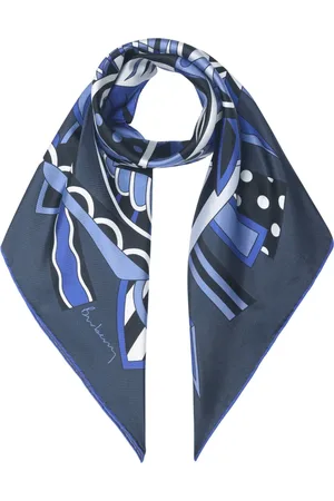 Burberry Accessoires, Dames, Blauw, ONE Size, Stijlvolle Zijden Sjaal voor Vrouwen