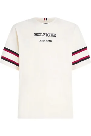 Tommy Hilfiger Tops, Heren, Wit, S, Stijlvolle T-shirts en Polos