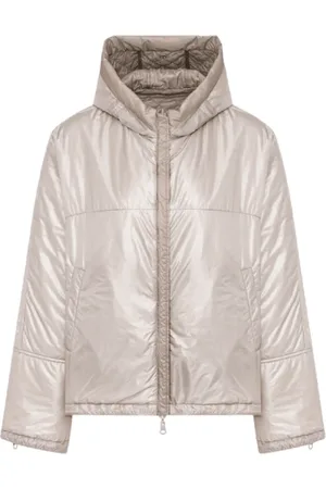 Duno Jassen, Dames, , S, Polyester, Omkeerbare korte jas met capuchon