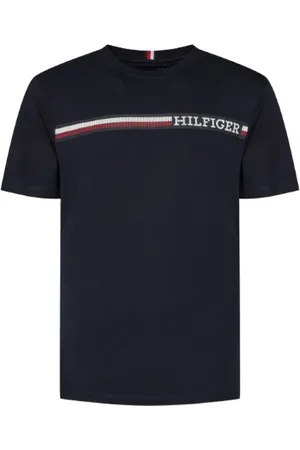 Tommy Hilfiger Tops, Heren, Blauw, M, Stijlvolle T-shirts en Polos