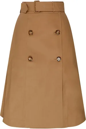 Burberry Rokken, Dames, Bruin, XS, Katoen, Baleigh Trench-stijl Rok