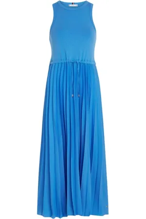 Tommy Hilfiger Kleedjes, Dames, Blauw, M, Stijlvolle Jurken Collectie