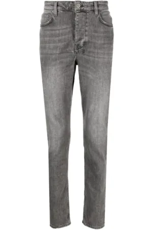KSUBI Jeans, Heren, Grijs, W38, Monochrome Grijs Klassieke Broek met knoop en rits