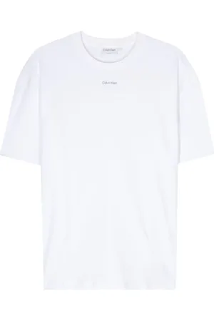 Calvin Klein Tops, Heren, Wit, L, Witte T-shirts en Polos