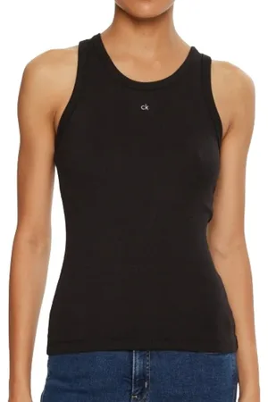 Calvin Klein Tops, Dames, Zwart, XS, Zwart Logo Tank Top